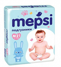 Подгузники для детей Mepsi M (6-11кг) 21 шт. - Картинка #1